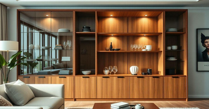 Cristaleira de Madeira Moderna: Estilo e Funcionalidade