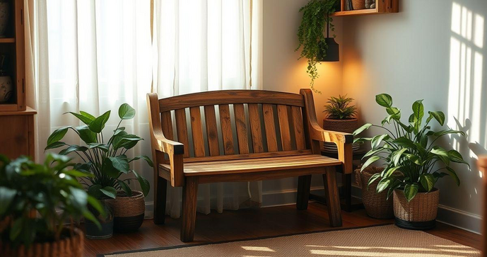 Banco de Madeira Pequeno para Qualquer Ambiente