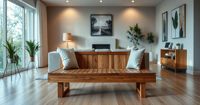 Banco de madeira quadrado: Estilo e Conforto