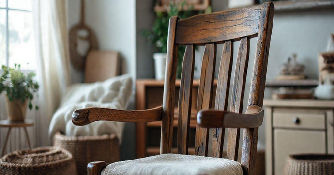 Cadeira de Madeira R&uacute;stica Estofada: Estilo e Conforto