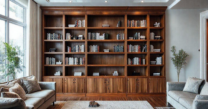 Estante de Madeira Maci&ccedil;a para Sala: 7 Ideias Incr&iacute;veis