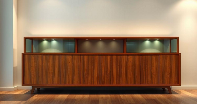 Aparador de Madeira com Vidro: Beleza e Funcionalidade