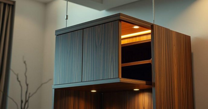 Arm&aacute;rio Suspenso De Madeira: Estilo e Funcionalidade