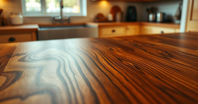 Balc&atilde;o de Cozinha de Madeira Maci&ccedil;a: Estilo e Durabilidade