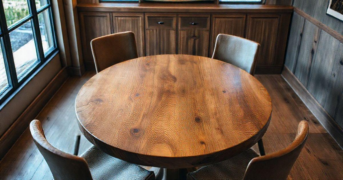 Mesa R&uacute;stica Redonda: Estilo e Conforto