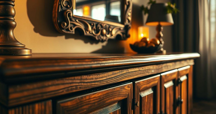 Aparador R&uacute;stico com Espelho: Transforme Seu Ambiente com Estilo e Sofistica&ccedil;&atilde;o