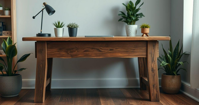 Como Escolher a Escrivaninha de Madeira R&uacute;stica Perfeita para o Seu Espa&ccedil;o