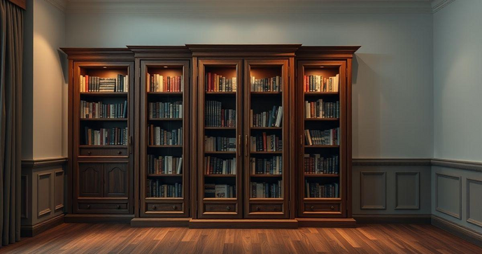 Livreiro de madeira com porta: descubra como escolher o ideal para sua decora&ccedil;&atilde;o
