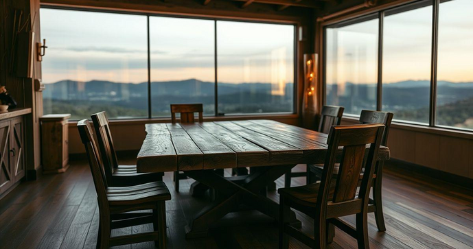 Mesa rústica 8 lugares transforma sua sala de jantar em um espaço acolhedor e elegante