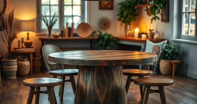 Mesa R&uacute;stica Redonda: Charmosas Op&ccedil;&otilde;es para Sua Decora&ccedil;&atilde;o