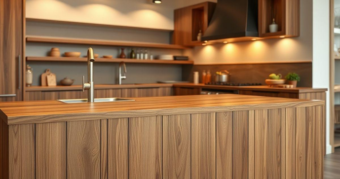 Balcão De Cozinha De Madeira Maciça como Solução Elegante e Durável