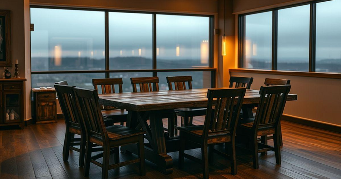 Mesa rustica 8 lugares transforma sua sala de jantar em um espa&ccedil;o acolhedor e elegante