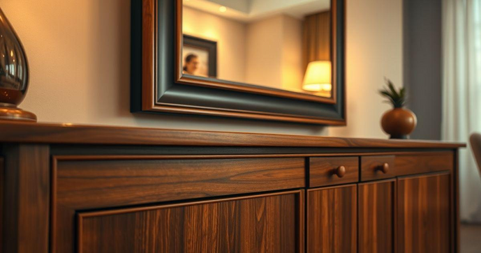 Aparador de madeira com espelho: como escolher o modelo ideal para sua decoração