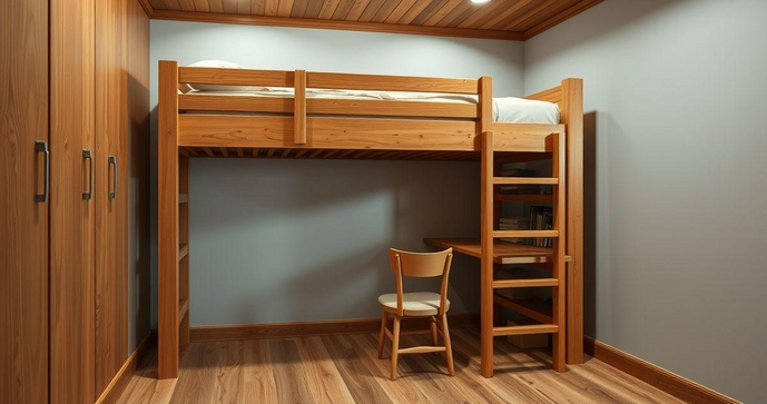 Como Escolher o Beliche com Escrivaninha de Madeira S&oacute;lida Ideal para Seu Quarto