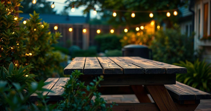 Mesa de madeira r&uacute;stica para churrasqueira transforma seu espa&ccedil;o gourmet em um ambiente acolhedor e funcional