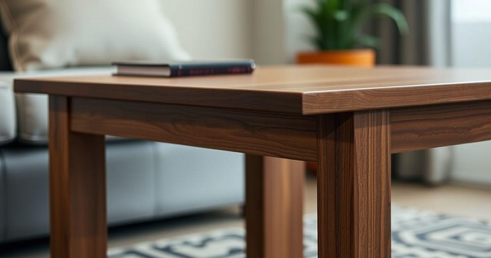 Mesa lateral retangular madeira &eacute; a escolha perfeita para valorizar sua decora&ccedil;&atilde;o e funcionalidade do ambiente