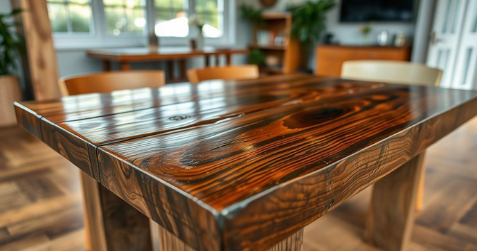 Mesa r&uacute;stica com resina: descubra como escolher e valorizar seu ambiente