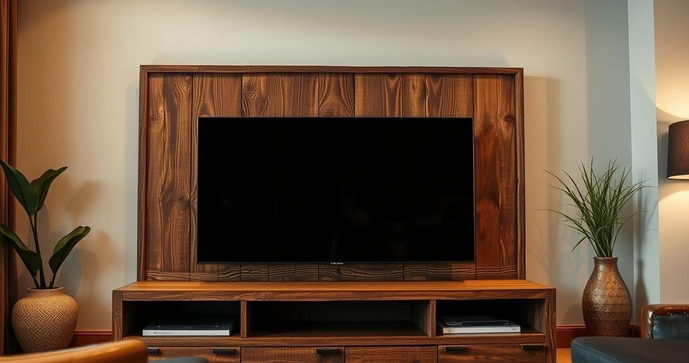 Painel de Madeira Rústico para TV: Transforme sua Sala com Estilo e Conforto