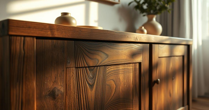 Transforme seu Espa&ccedil;o com Buffet de Madeira R&uacute;stica que Encanta