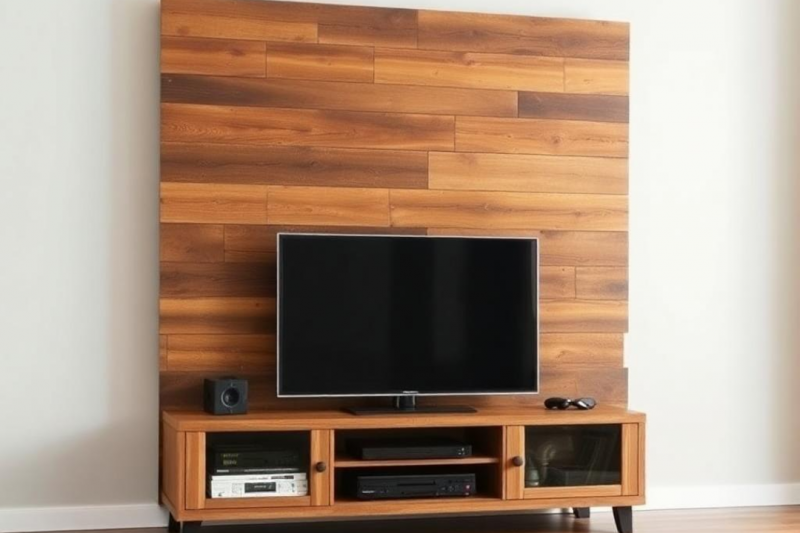 Painel de Madeira Rústico para TV: Estilo e Conforto